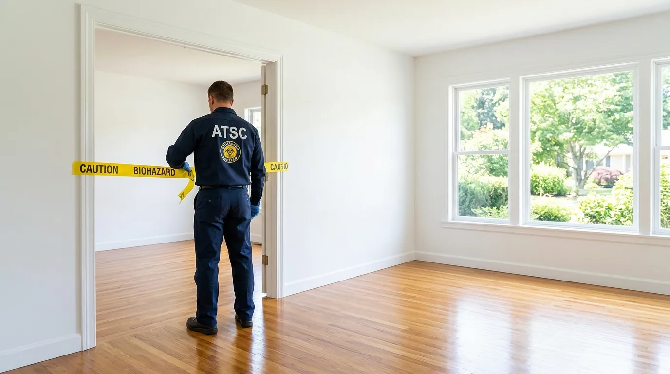 Certified biohazard cleanup crew performing Decomposition Cleanup in Homewood